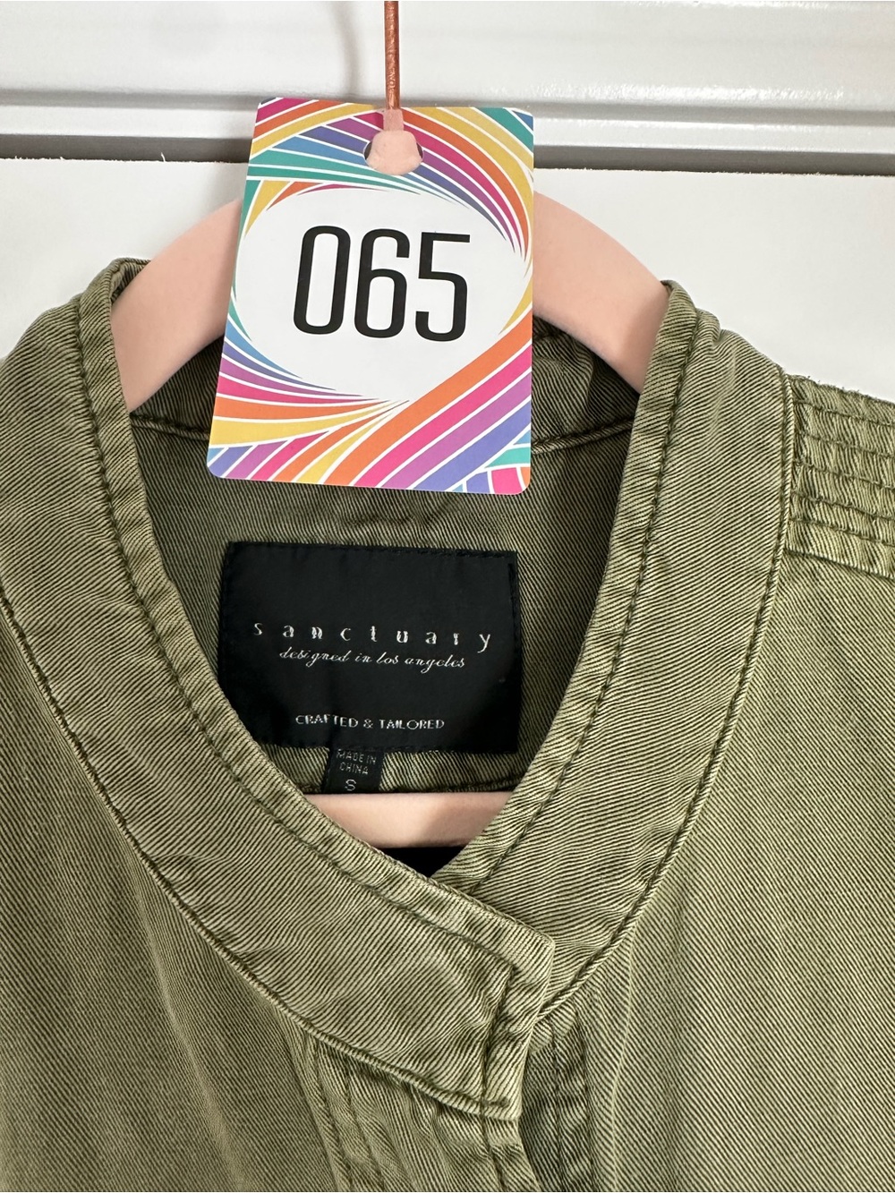 Women’s Olive Green Military Utility Jacket with Pockets